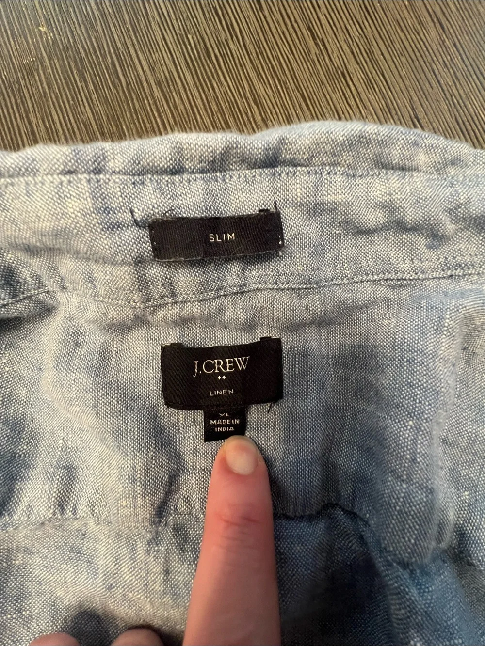 J. Crew Light Blue Linen Button-Up Shirt